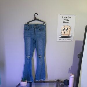 Fashion Nova Light Blue Flare Jeans